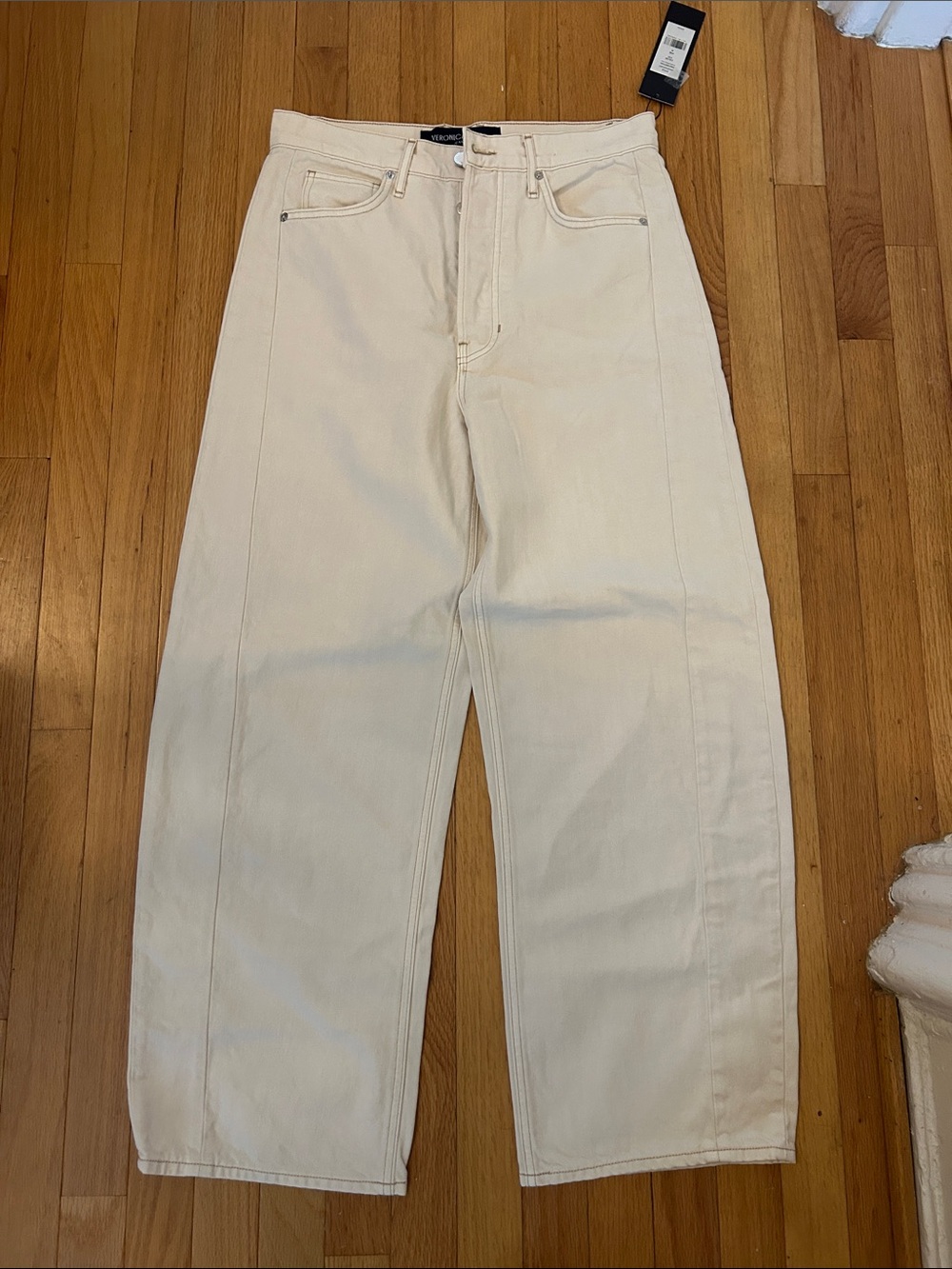 Veronica Beard -29- ecru Ryder Saddle Jeans HIGH RISE